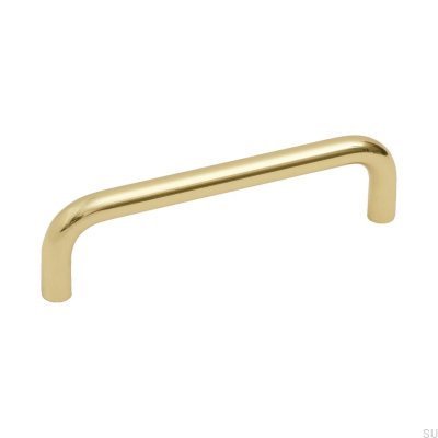 Удлиненная мебельная ручка Bolmen 128 Natural Brass, Polished, Lacquered
