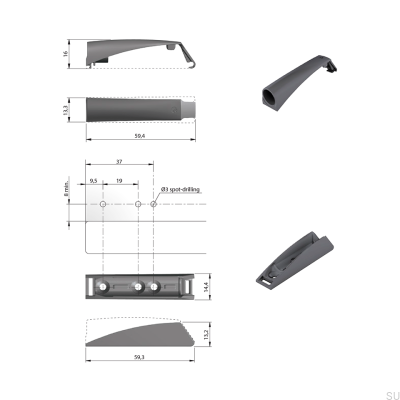 Бампер K-Push 20 мм с белым амортизатором