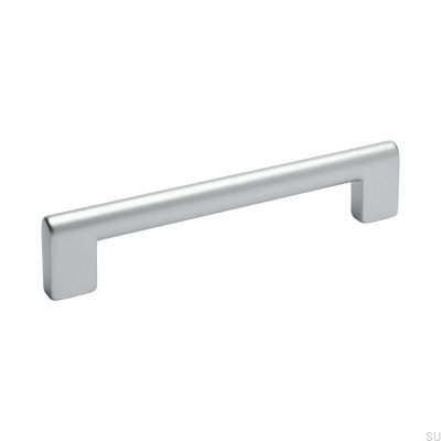 Удлиненная мебельная ручка 0112 Ara 96 Silver Brushed (имитация алюминия)