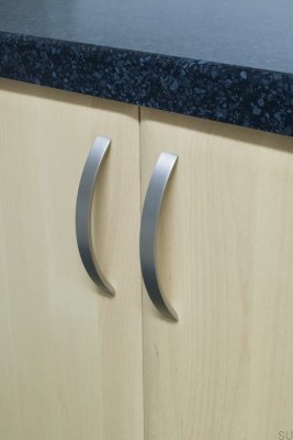 Ручка мебельная длинная Yazz 128 Silver Brushed