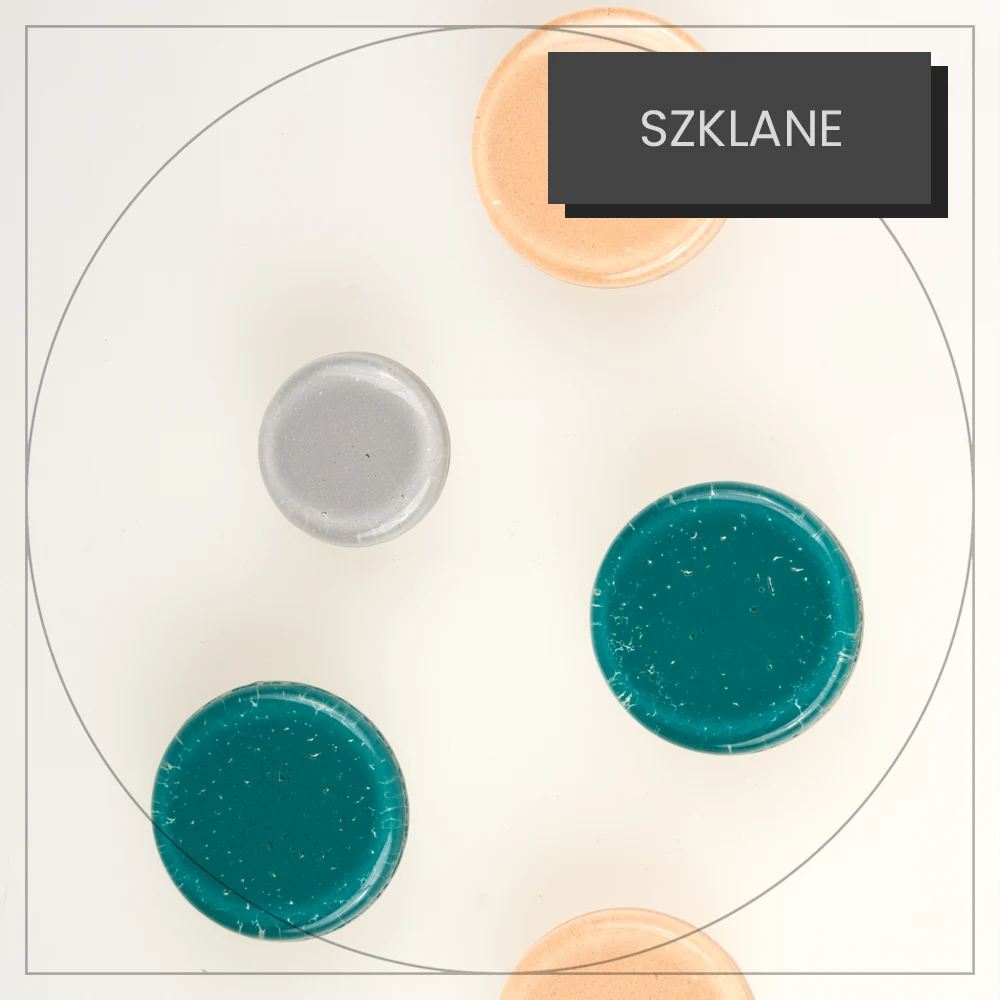 Szklane uchwyty meblowe